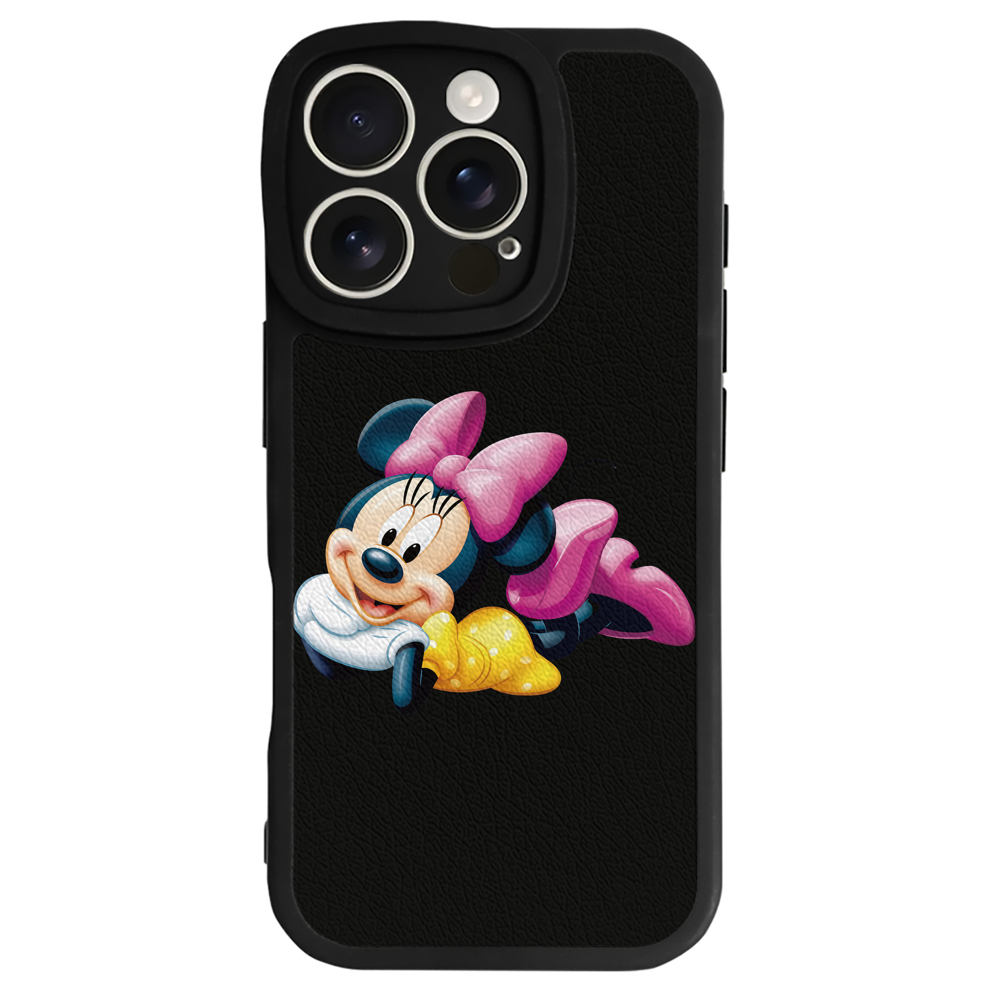 （画像用） ミッキーマウス Mickey Mouse 【iPhone 16シリーズ対応】シリコンスマホケース（レザー調） 材質：シリコン